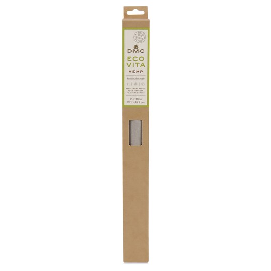 DMC Eco Vita Hemp Embroidery and Punch Needle Fabric - Flax, 15" x 18"